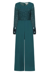 Lori Embellished Jumpsuit - Deep Teal